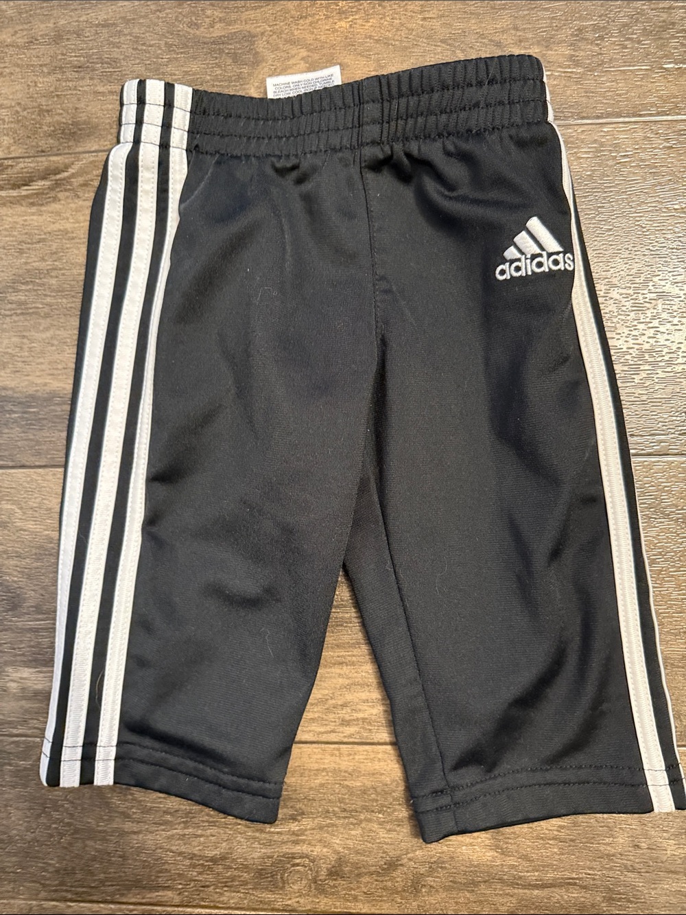 adidas Black Kids Joggers with White Signature Stripes